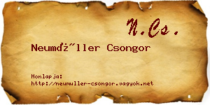 Neumüller Csongor névjegykártya